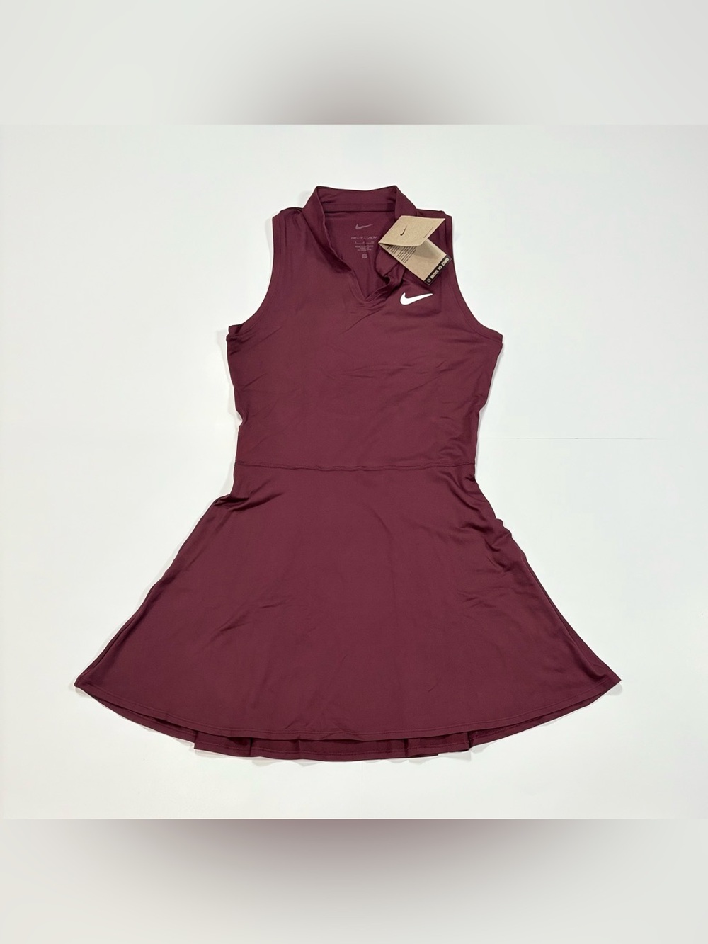 Nike Women's Maroon Sleeveless Tennis Dress